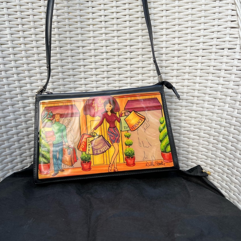 EUC Debbie Brooks Le Chic Boutique "Shopping Spree" Shoulder Bag Purse